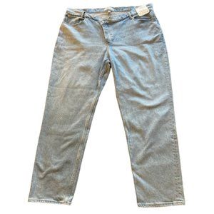 NWT Abercrombie & Fitch The Dad High Rise Curve Love Button Fly Jeans Sz 35 20L
